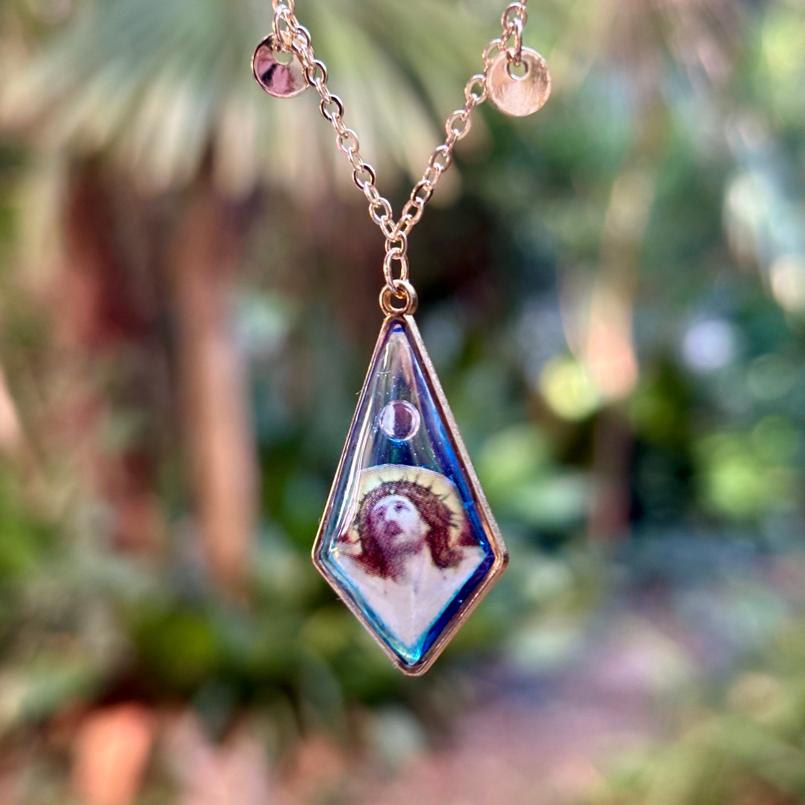 Collana con ciondolo - Agua Azul