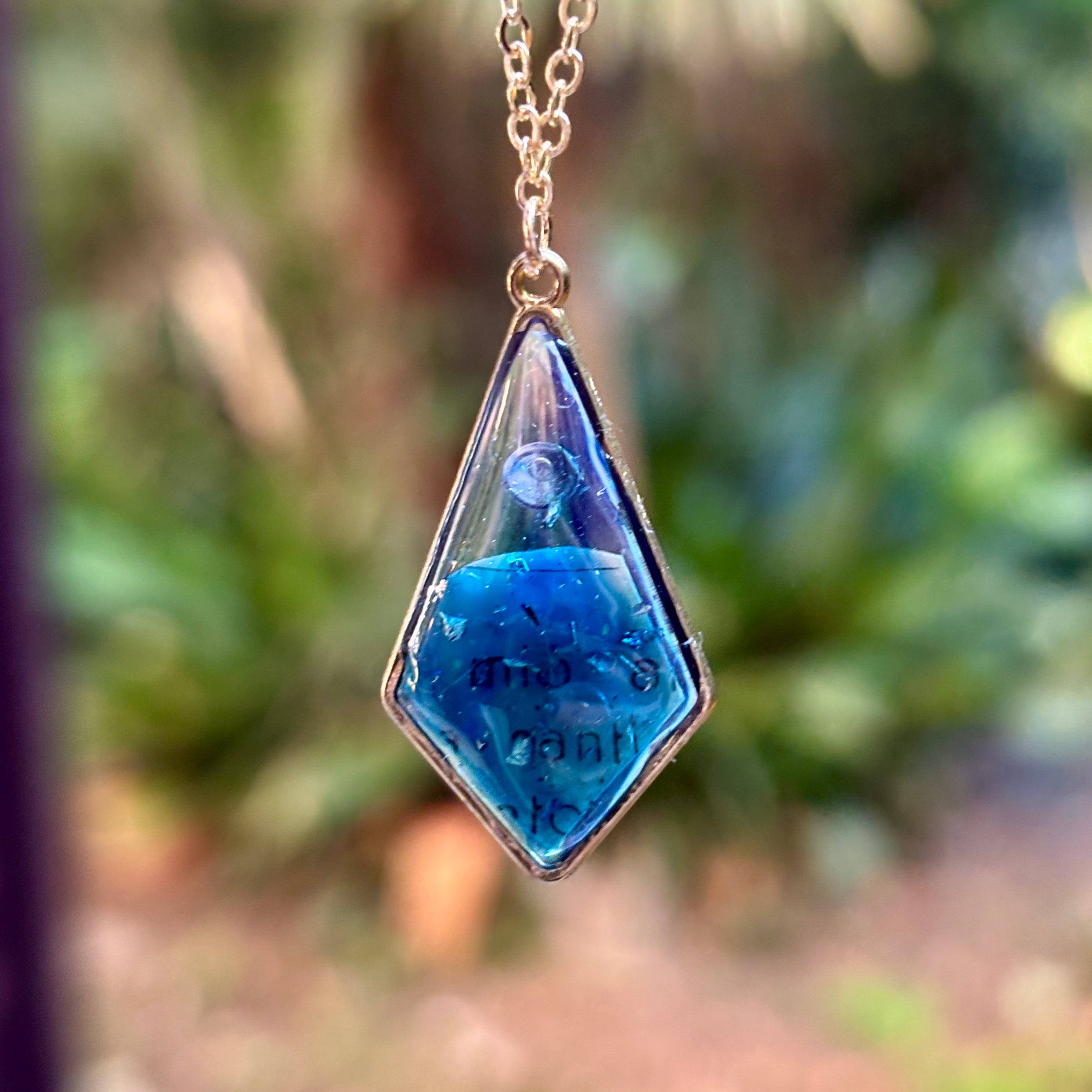 Collana con ciondolo - Agua Azul