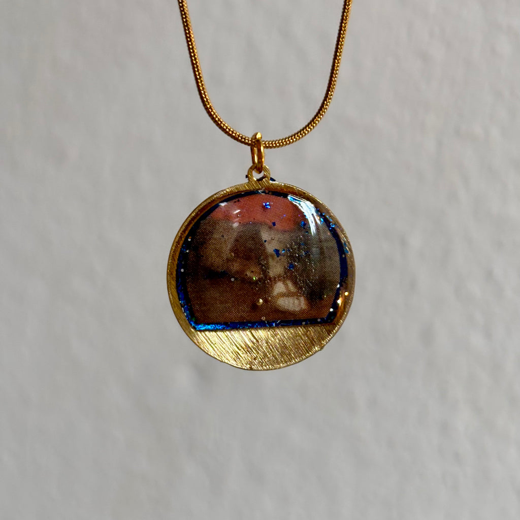 Collana con ciondolo - Sandalo Blu