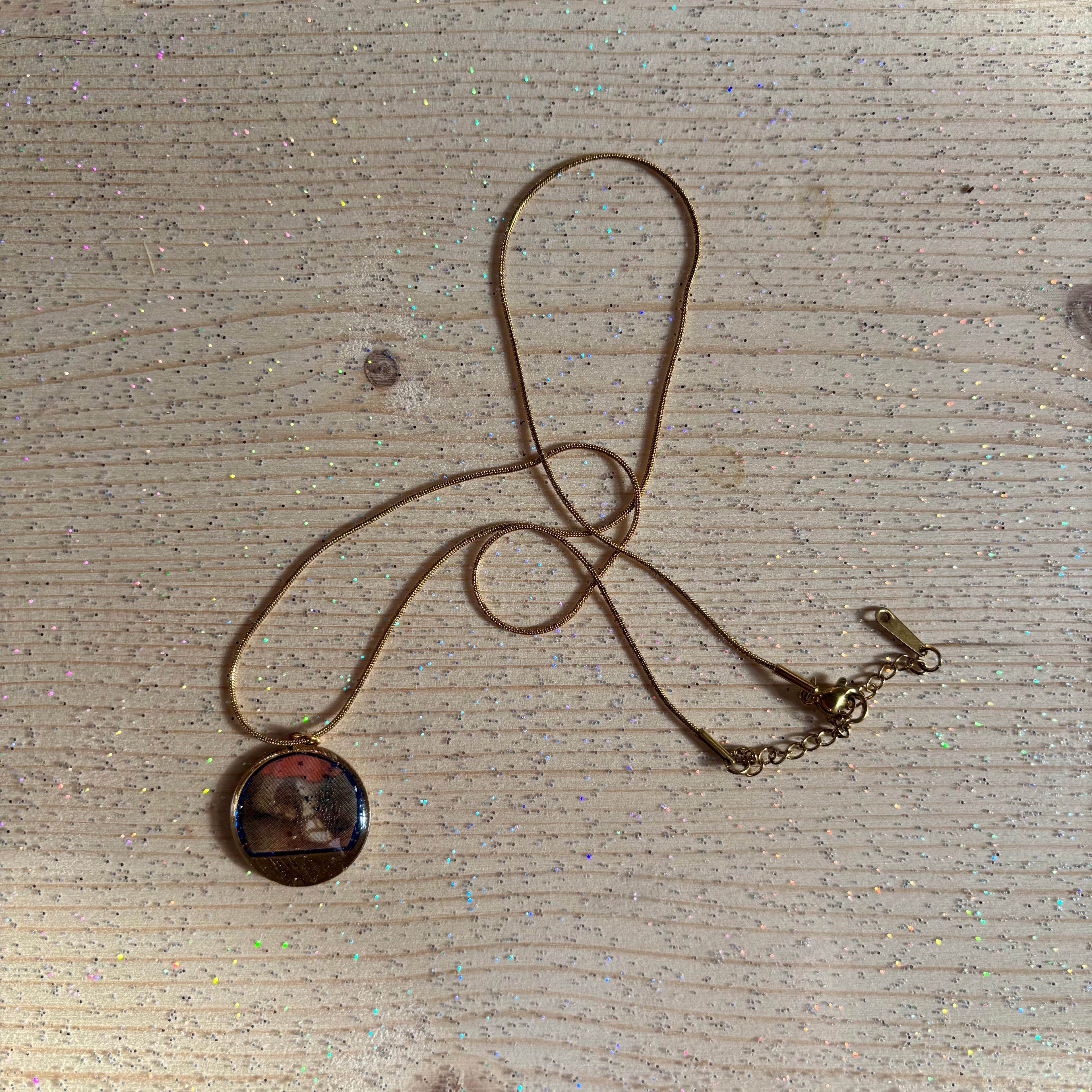 Collana con ciondolo - Sandalo Blu