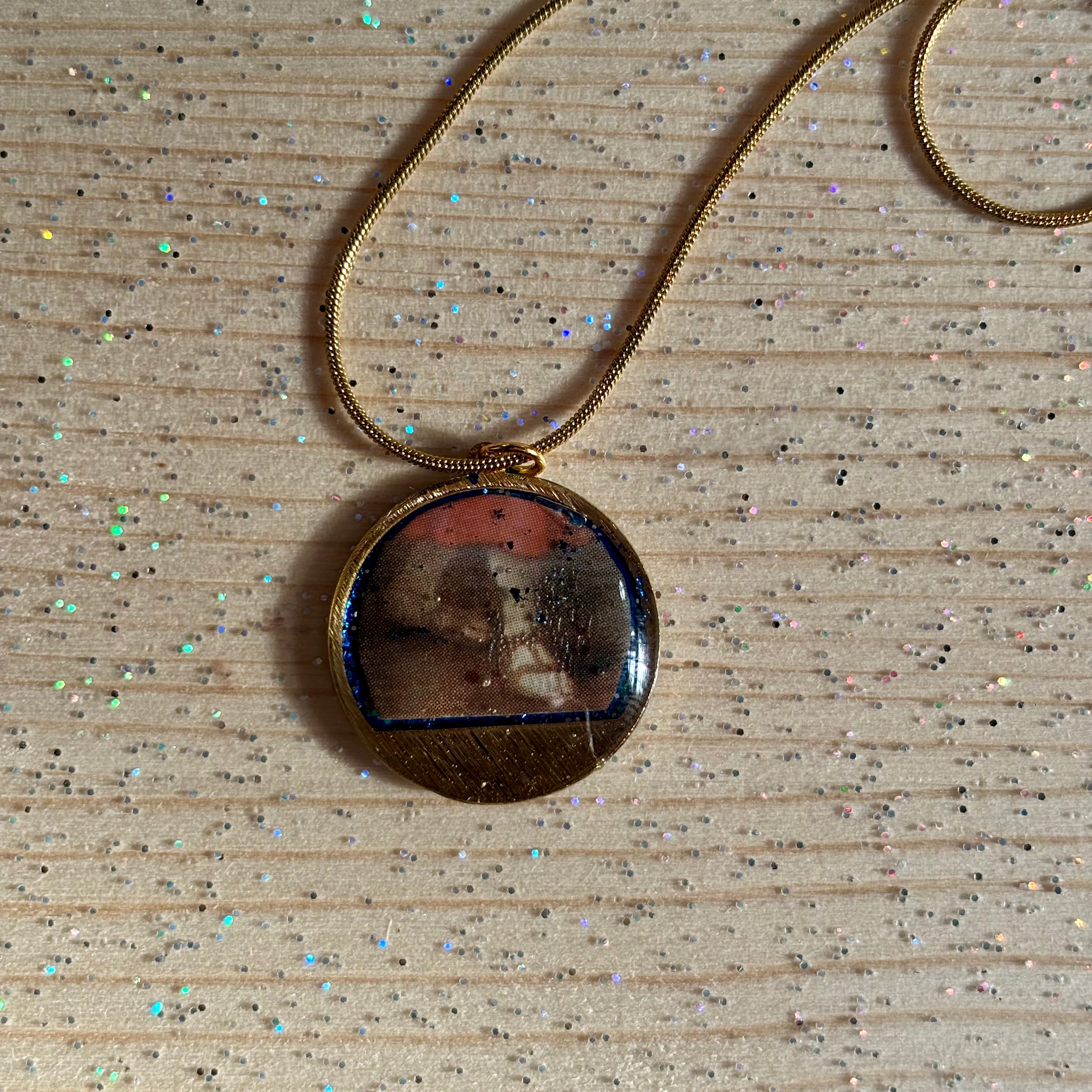 Collana con ciondolo - Sandalo Blu