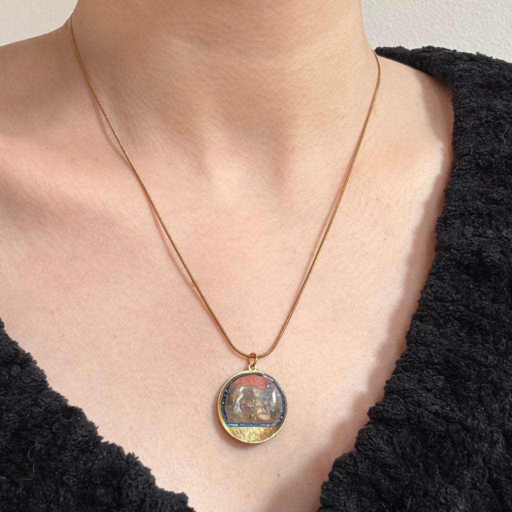 Collana con ciondolo - Sandalo Blu